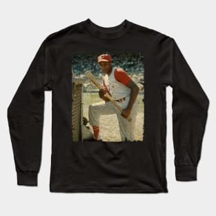 Frank Robinson in Cincinnati Reds Long Sleeve T-Shirt